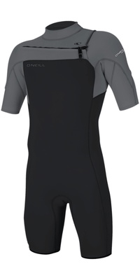 2026 ONeill Hombres Hammer 2mm Chest Zip Shorty Neopreno 4927 - Tempered Steel / Smoke / Smoke