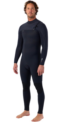 2026 ONeill Hombres Hyperfreak+ 5/4mm Chest Zip Neopreno 5345 - Black