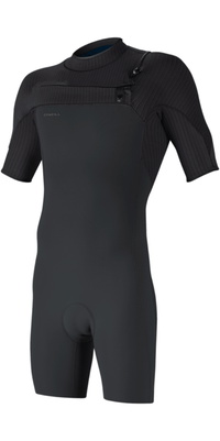 2026 ONeill Hombres Hyperfreak 2mm Chest Zip Shorty Neopreno 5495 - Tempered Steel / Graphite
