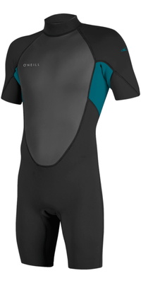 2026 ONeill Hombres Reactor-2 2mm Back Zip Shorty Neopreno 5041B - Black / Tide Pool