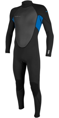 2026 ONeill Mens Reactor-2 3/2mm Back Zip Wetsuit 5040B - Black / Ocean