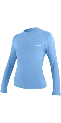 2026 ONeill Mujer Basic Skins Camiseta De Manga Larga Con Protección Solar 5720 - Azurine