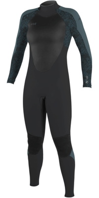 2026 ONeill Mujer Epic 3/2mm Back Zip Neopreno 4213B - Tempered Steel / Shaded Island Sky / Shade
