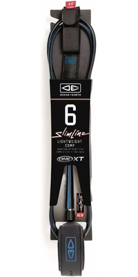 2026 Ocean And Earth Slim Line One-Xt Light Weight Comp Correa Para Tabla De Surf De 6 Pies LSC60XT-BLU - Black / Azul