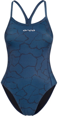 2026 Orca Mujer Núcleo Un Solo Pieza Delgada Correa Traje De Baño MS53 - Blue