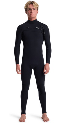 2026 Quiksilver Hombres Highline 3/2mm Chest Zip Neopreno 25AW213500 - Black