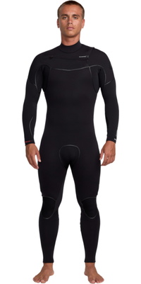 2026 Quiksilver Hombres Marathon Sessions 4/3mm Chest Zip Neopreno 25AW213503 - Black