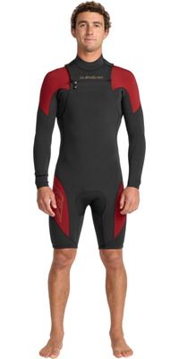 2026 Quiksilver Hombres Mercury 2/2mm Chest Zip Manga Larga Traje De Primavera Neopreno 25AW243501 - High Risk Red