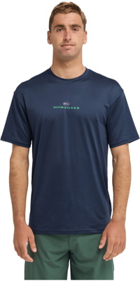2026 Quiksilver Hombres Camiseta De Surf Nomad, Camiseta De Manga Corta De Licra EQYWR03477 - Dark Navy