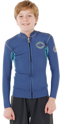 2026 Rip Curl Junior Dawn Patrol Front Zip Chaqueta Neo 118BWJ - Light Navy