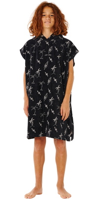 2026 Rip Curl Junior Mixed Hooded Poncho Towel 008BTO - Black