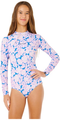 2026 Rip Curl Junior Traje De Surf De Manga Larga Sunshine UPF 146GRV - Electric Blue