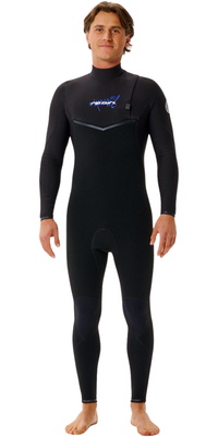 2026 Rip Curl Hombres E-Bomb 3/2mm Zip Free Neopreno 17OMFS - Black / Blue