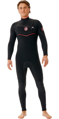 2026 Rip Curl Hombres Flashbomb Fusion 3/2mm Chest Zip Neopreno 177MFS - Black