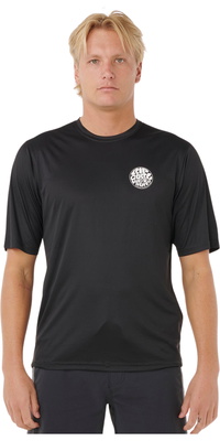 2026 Rip Curl Hombres Iconos De Surflite Chaleco De Lycra De Manga Corta UPF 163MRV - Black