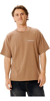 2026 Rip Curl Hombres Visiones Interiores Fustigado Tee 0XBMTE - Mocha