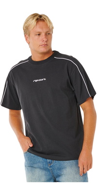 2026 Rip Curl Hombres Camiseta Con Panel Inner Visions 110MTE - Washed Black