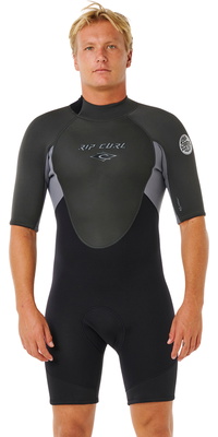 2026 Rip Curl Hombres Omega 2mm Back Zip Shorty Neopreno 128MSP - Grey