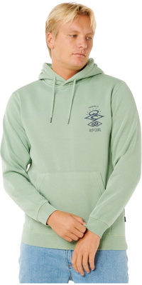 2026 Rip Curl Mens Search Icon Hoodie 0AKMFL - Aloe