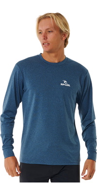 2026 Rip Curl Mens Stack UPF Long Sleeve Rash Vest 166MRV - Navy Marle