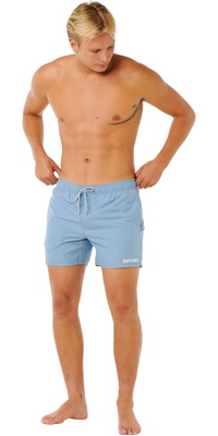 2026 Rip Curl Hombres Bañador Streamline Offset Volley 0EQMBO - Faded Denim
