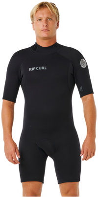 2026 Rip Curl Hombres Trad 2mm Back Zip Shorty 12AMSP - Black