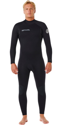 2026 Rip Curl Hombres Trad 5/4mm Back Zip Neopreno 18QMFS - Black