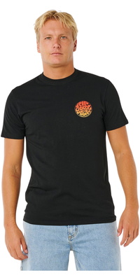 2026 Rip Curl Hombres Camiseta Con Icono Wettie Passage 10EMTE - Black