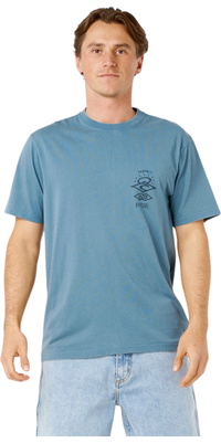 2026 Rip Curl Hombres Icono De Búsqueda Camiseta 0X9MTE - Bluefin
