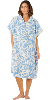 2026 Rip Curl Mujer Toalla Con Capucha Mixta Poncho 00VWTO - Blissful Blue