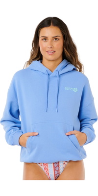 2026 Rip Curl Mujer Sudadera Con Capucha Surf Puff Heritage 0A0WFL - Cornflower Blue