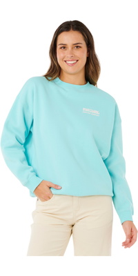 2026 Rip Curl Mujer Surf Puff Inspired Crew 0AMWFL - Light Sea Blue