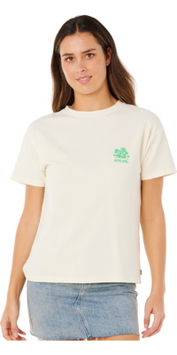 2026 Rip Curl Womens Surf Puff Party Pack Relaxed Tee 0O5WTE - Bone