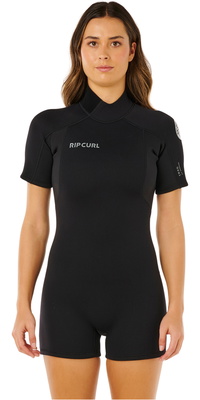 2026 Rip Curl Mujer Trad 2mm Back Zip Shorty Neopreno 14LWSP - Black
