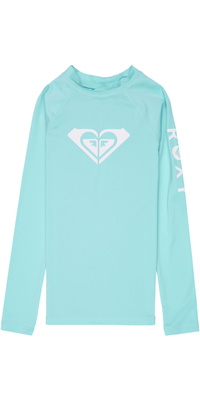 2026 Roxy Junior Camiseta De Lycra De Manga Larga «Whole Hearted» ERGWR03490 - Aqua Splash