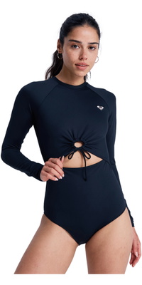 2026 Roxy Mujer Beach Essential Traje De Surf De Manga Larga ERJWR03935 - Anthracite