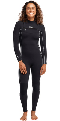 2026 Roxy Mujer Elite Xtra Stretch 3/2mm Chest Zip Neopreno 26BW213503 - Black