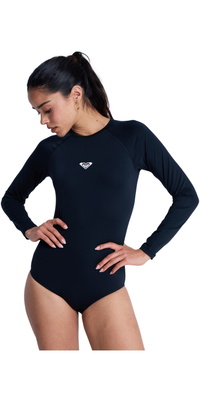 2026 Roxy Mujer Camiseta De Manga Larga Essentials Back Zip Traje De Surf ERJWR03918 - Anthracite