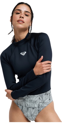 2026 Roxy Mujer Pro Traje De Surf De Manga Larga ERJWR03930 - Anthracite Popiscus