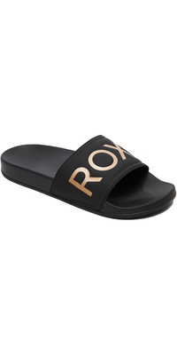 2026 Roxy Mujer Sandalias Deslizantes Slippy II ARJL100679 - Black / Gold