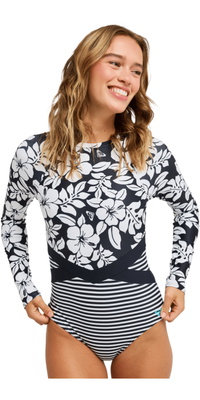 2026 Roxy Mujer Traje De Surf De Manga Larga Para Verano ERJWR03924 - Anthracite The Mo