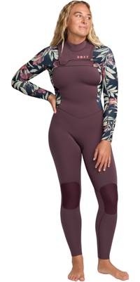 2026 Roxy Mujer Swell Natural 3/2mm Chest Zip Neopreno 26BW213508 - Black Multi