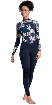 2026 Roxy Mujer Swell Natural 3/2mm Back Zip Neopreno 26BW213511 - Flower