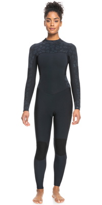 2026 Roxy Mujer Swell Series 3/2mm Back Zip Neopreno ERJW103121 - Black