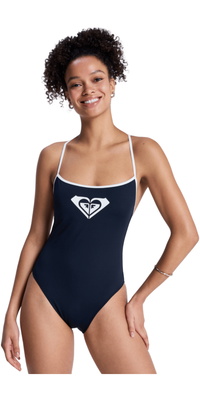 2026 Roxy Mujer The Retro Essentials High Leg One Piece ERJX103798 - Anthracite