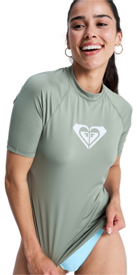 2026 Roxy Mujer Camiseta De Lycra De Manga Corta «Whole Hearted» ERJWR03548 - Oil Green