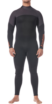 2026 Typhoon Hombres Essential 3/2mm Back Zip Neopreno 250000 - Black / Solar