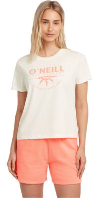 2026 O'Neill Womens Front Print T-Shirt 1850265 - Snow White