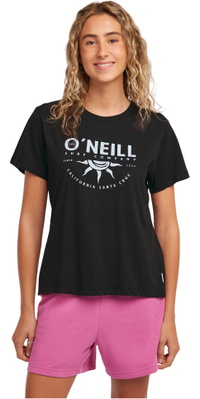 2026 O'Neill Mujer Impresión Frontal Camiseta 1850265 - Black Out