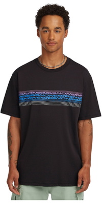2026 ONeill Hombres Logotipo Rayas Camiseta 2850362 - Black Out